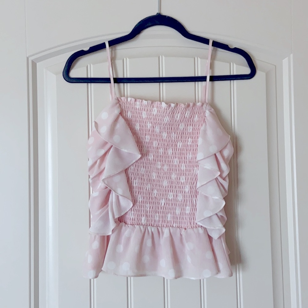 Pink Polkadot Crop top